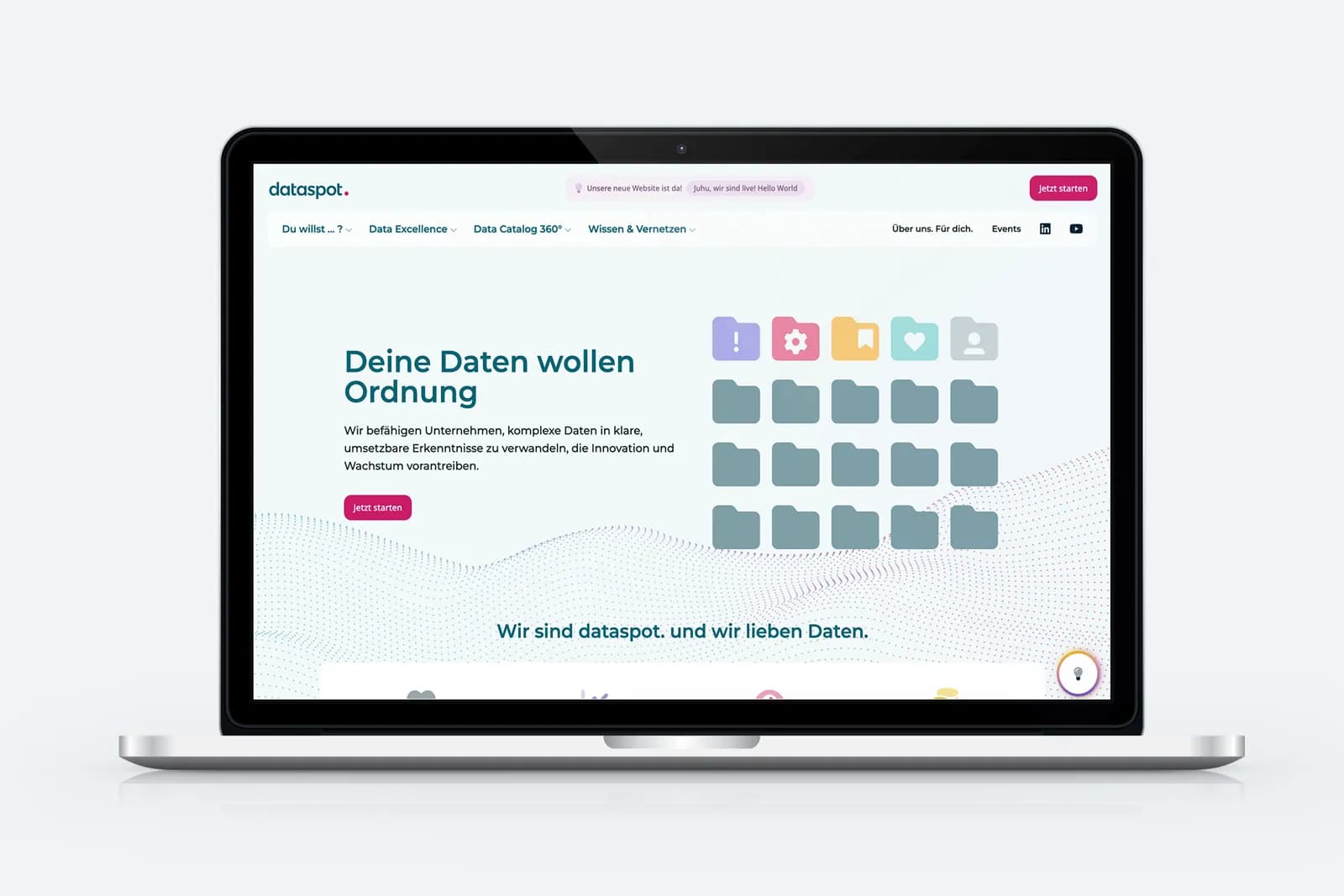 dataspot. Hero Seite